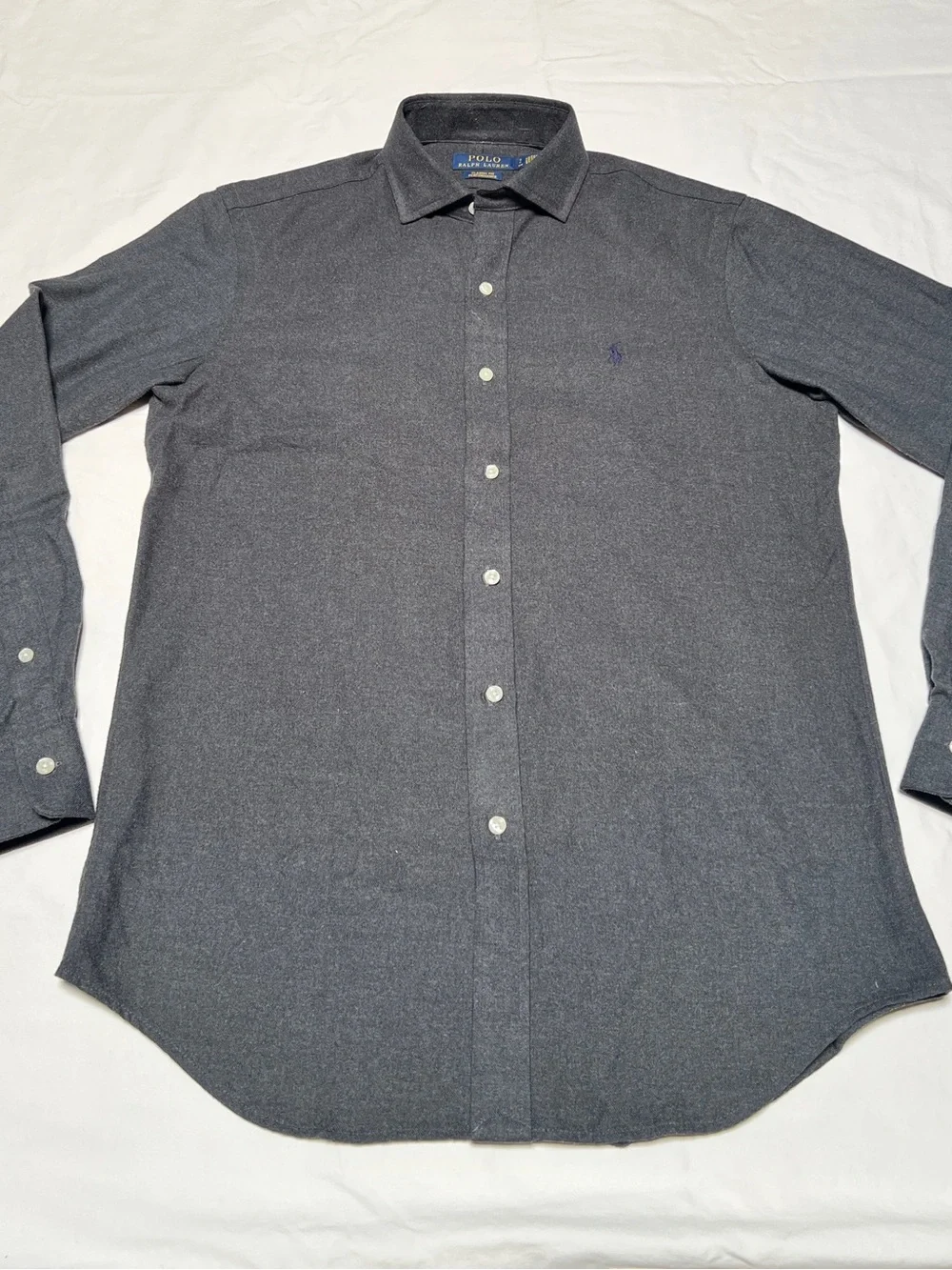 Polo by Ralph Lauren Men's Charcoal Button-Up Shirt